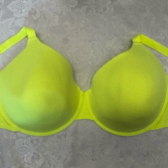 Skims 44DDD Bra Seamless T Shirt Underwire Neon Green Highlighter Rare - Picture 9 of 9